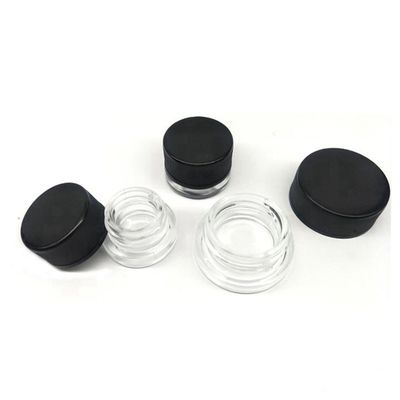 qualité  5ml Low Profile Thick Glass Jar with Black Childproof Lids Glass Concentrate Jars for Oil Lip Balm Eye Cream Cosmetic Usine