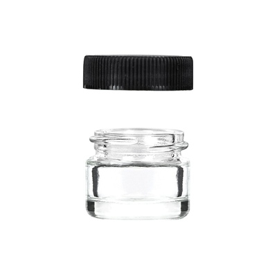 Accessoires de vapeur de qualité alimentaire, bocal en verre transparent pour l' huile de cire CBD Crystal