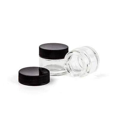 Accessoires de vapeur de qualité alimentaire, bocal en verre transparent pour l' huile de cire CBD Crystal