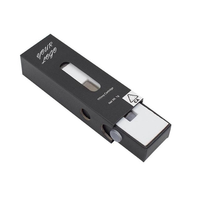 Logo personnalisé Cartouche de vapotage en papier d'or et en argent Boîte d'emballage Pour 0,5 ml de stylo de vapotage CBD 1 ml