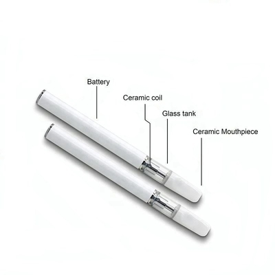 280 mah Piles rechargeables stylo à vapotage jetable 0, 3 ml 0,5 ml cartouches céramiques