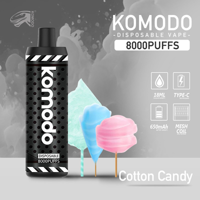 Komodo 8000 Puffs dispositif avec une bobine en treillis Mini Ecigarette