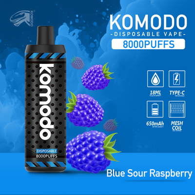 Komodo 8000 Puffs dispositif avec une bobine en treillis Mini Ecigarette
