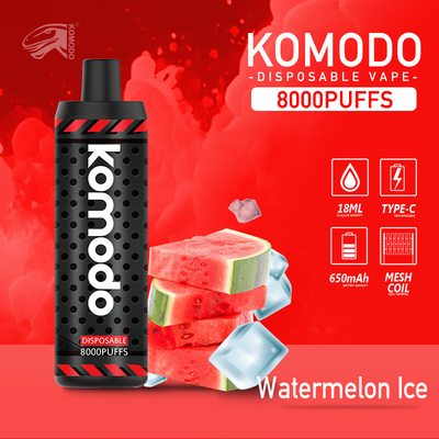 Komodo 8000 Puffs dispositif avec une bobine en treillis Mini Ecigarette