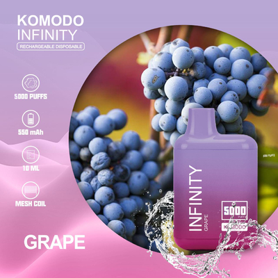 Vaporiseur jetable Komodo Infinity 10 saveurs 5000 bouffées 5% de nicotine Vape Pen jetable