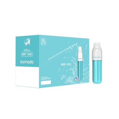 Komodo 2 en 1 3200 puffs Dispositif jetable Vape Pen 8,2 ml Cartouche de capsule Batterie de 1100 mAh
