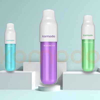 Komodo 2 en 1 3200 puffs Dispositif jetable Vape Pen 8,2 ml Cartouche de capsule Batterie de 1100 mAh