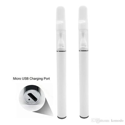 Plume vaporisateur jetable Ecig Kit Batterie de 350 mAh avec chargeur USB 0.3 ml 0.5 ml Cartouche en bobine céramique Plume vaporisateur