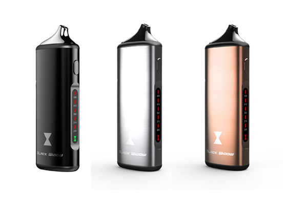 Vaporisateur à base de cire d'herbe sèche de veuve noire batterie de 2200 mAh avec couleur argent noir