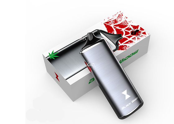 Vaporisateur à base de cire d'herbe sèche de veuve noire batterie de 2200 mAh avec couleur argent noir