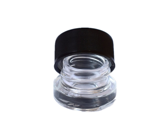 Concentré de CBD, bouteilles en verre à l' épreuve des enfants, bouteilles en verre transparent avec couvercle noir