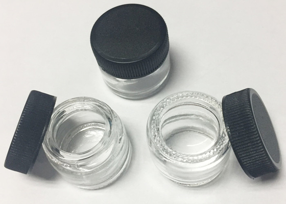 Une cire de CBD de qualité saine 5 ml en verre, en verre noir, non collant pour la vapeur