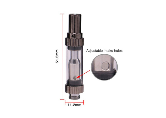Légère Petite taille 510 Tank Top en verre Flux d'air avec trou d'huile réglable