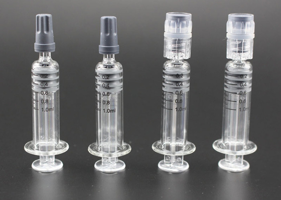 Cartouche d'huile de CBD Accessoires de vapeur Seringue à serrure Luer en verre de 1 ml avec marque de mesure