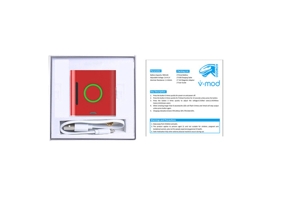 Cbd Atomizer Vape Battery Mod Vmod Vaporizer Pen Logo personnalisé Matériau métallique