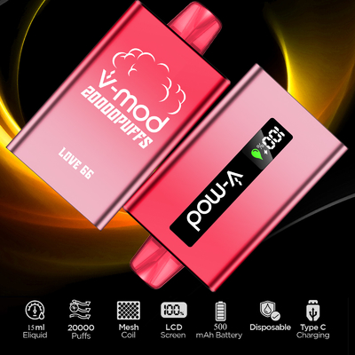 V-mod 20000 Puffs E-cigarette à l'usage unique bobine de maille en gros Vape Box