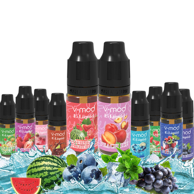 70VG / 30PG Liquide de vapotage de cigarette électronique 10x10ml pour toutes les vapoteurs de cigarette électronique