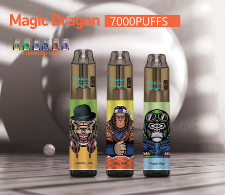 7000 bouffées et cigarettes électroniques Magic Dragon cigarettes électroniques jetables 850mAh batterie 16ml vape pré-rempli Portable