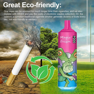 Design cool rechargeable pré-rempli RandM Tornado 9000 Puffs Vape Pen 18ML E Liquide