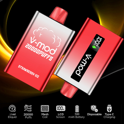 Cigarette électronique en gros Vmod 20000 bouffées stylo à vapotage jetable avec LCD numérique