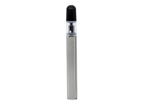 Plume à fumée de CBD noir / argent / blanc 0.4A batterie avec matériau en verre Pyrex