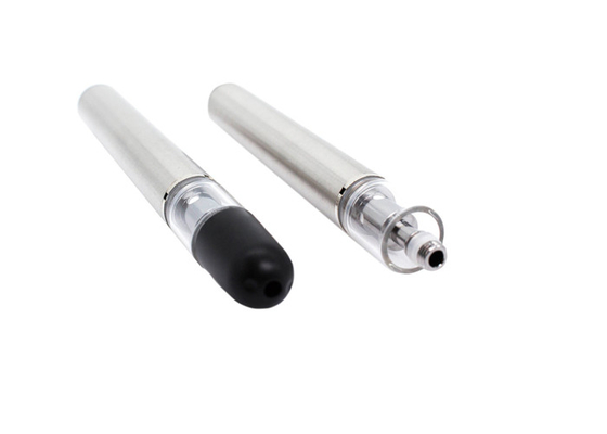 Plume à fumée de CBD noir / argent / blanc 0.4A batterie avec matériau en verre Pyrex