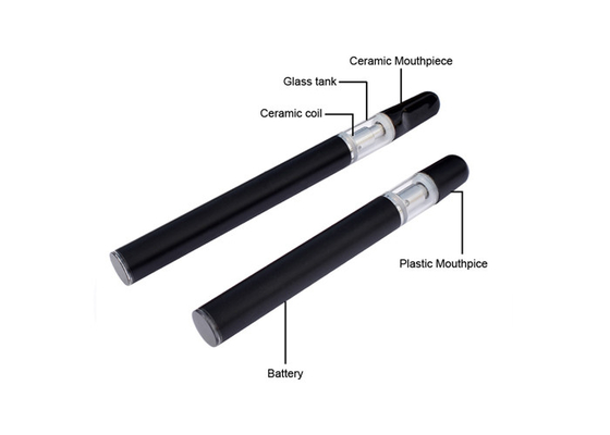 0Cartouche de vapotage en verre de 0,5 ml, rechargeable à 350 mAh, piles en céramique, stylo de vapotage jetable