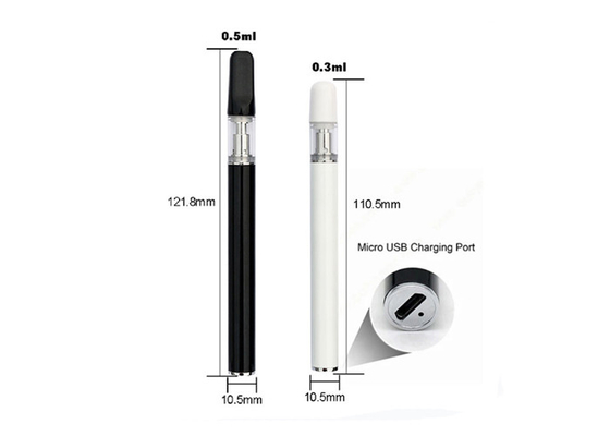 Livraison directe de l'usine 0,5 ml 1 ml stylo rechargeable céramique vide jetable